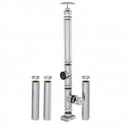 Coș inox profesional Izonox  5 m 200 mm Bază / Sol Civil