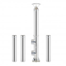Coș inox profesional Izonox  5 m 180 mm Bază / Sol Civil