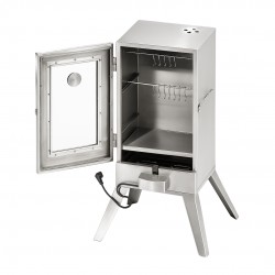 Afumătoare carne / pește din tablă zincată cu geam Savuros 40,6×36,4×103,8 cm + Cadou Rezistență electrică-4