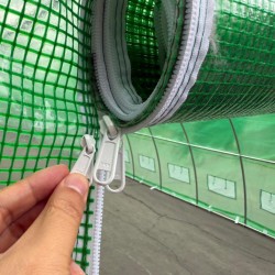 Solar de grădină profesional Cortis 6x14 m cu fermoar dublu rezistent și buzunar pentru unelte + Cadou Ață palisare și 250 clipsuri-4