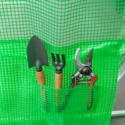 Solar grădină profesional Cortis© 3x4 m cu fermoar dublu rezistent și buzunar pentru unelte + Cadou Ață palisare și 250 clipsuri-4