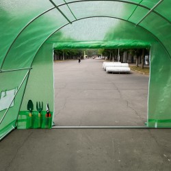 Solar grădină profesional Cortis© 3x4 m cu fermoar dublu rezistent și buzunar pentru unelte + Cadou Ață palisare și 250 clipsuri-5