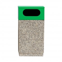Coș gunoi selectiv stradal din beton cu aspect piatră Lapis-1
