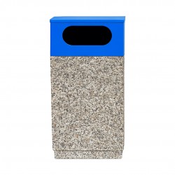 Coș gunoi selectiv stradal din beton cu aspect piatră Lapis-2