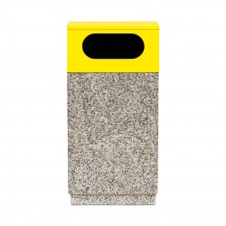 Coș gunoi selectiv stradal din beton cu aspect piatră Lapis-3