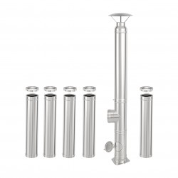 Coș inox profesional Izonox  7 m 180 mm Bază / Sol Civil