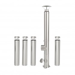 Coș inox profesional Izonox  6 m 180 mm Bază / Sol Civil