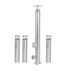 Coș inox profesional Izonox  5 m 150 mm Bază / Sol Civil