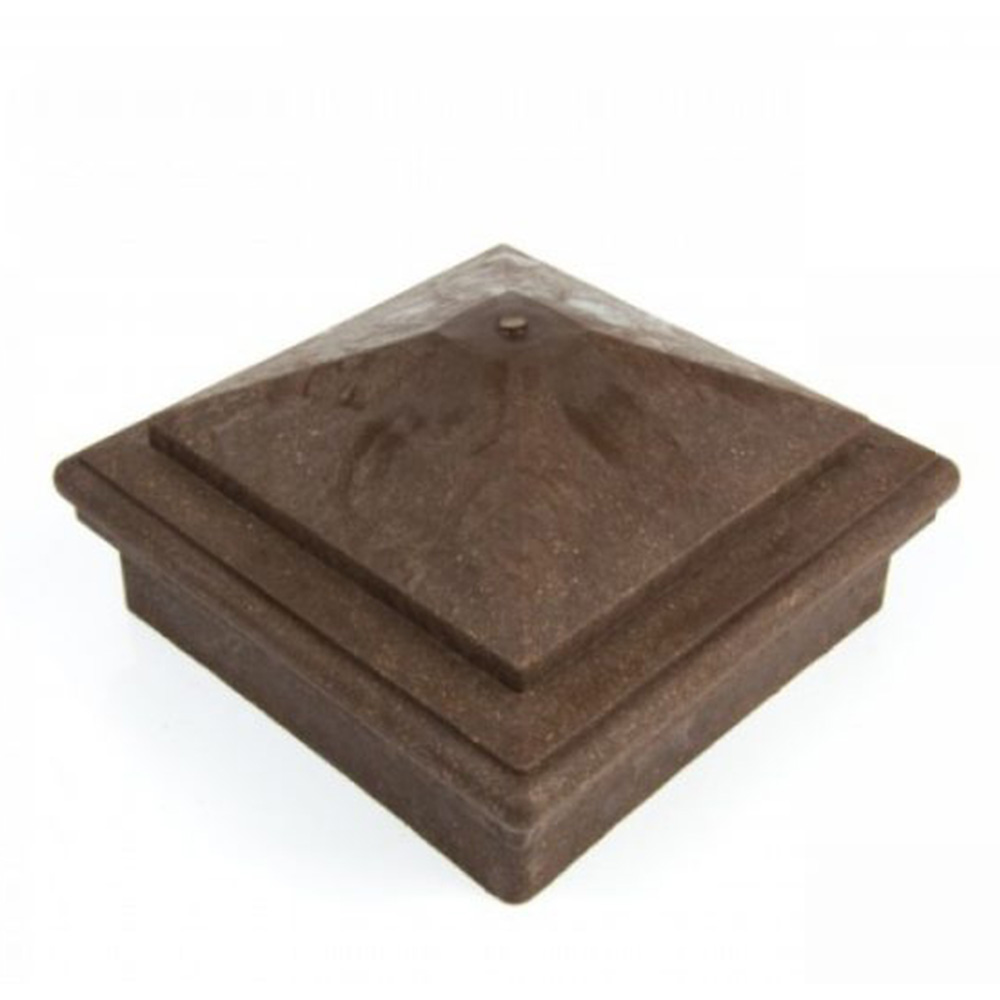 Capac stâlp HDPE Juan 9x9 cm Lucios Maro închis