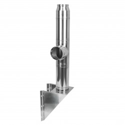 Coș de fum inox neizolat CLASIC  4 m 100 mm Consolă / Suspendat