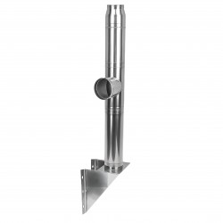Coș de fum inox neizolat CLASIC  5 m 100 mm Consolă / Suspendat