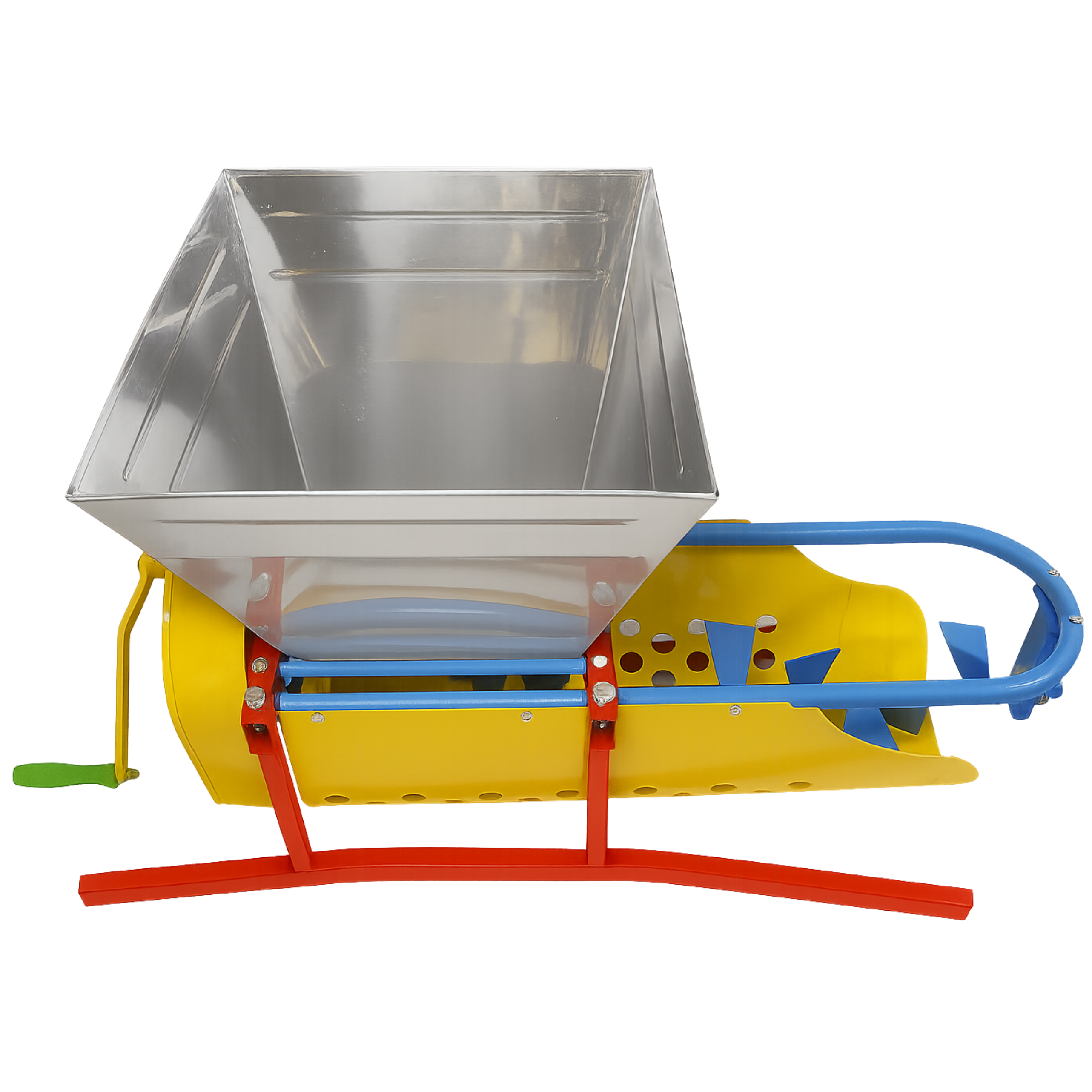 Zdrobitor struguri manual cu desciorchinator Tamar, din oțel inoxidabil, 300kg/oră