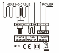 Cronotermostat Voltum, Tip F, Control Wi-Fi, cu senzor de pardoseală-4