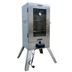 Afumătoare carne din inox cu geam Savuros 104x37x41 cm + Rezistență electrică Cadou-5