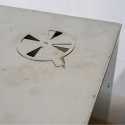 Afumătoare carne din inox cu geam Savuros 104x37x41 cm + Rezistență electrică Cadou-7