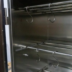 Afumătoare carne din inox cu geam Savuros 104x37x41 cm + Rezistență electrică Cadou-11