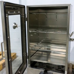 Afumătoare carne din inox cu geam Savuros 104x37x41 cm + Rezistență electrică Cadou-12