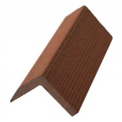 Profile pardoseală WPC - profil cornier capăt podea maro roșcat 3,8 x 3,8 x 200 cm-2