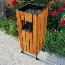 Coș stradal gunoi cu scrumieră Veneto-2