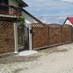 Gard beton Saxon 1 stâlpi cu model cărămidă 2,1 m-2
