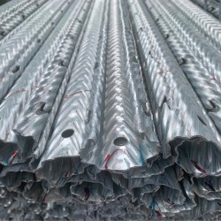 Stâlpi metalici galvanizați Genivan intermediari 5 x 3,5 x 240 cm-2