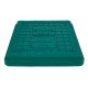 Capac canalizare pătrat din compozit clasa A15 cu siguranță, verde, 49,5x54,5 cm