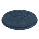 Capac canalizare rotund din compozit, diametru 73 cm, negru