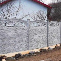 Gard beton Alfonso stâlpi cu model piatră 1,6 m-3