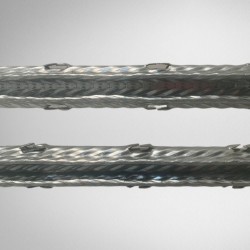 Stâlpi metalici galvanizați Genivan intermediari 5,5 x 3,5 x 240 cm-5
