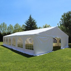 Cort profesional evenimente extra Ambrus 5x12 m alb peste 50 persoane-1