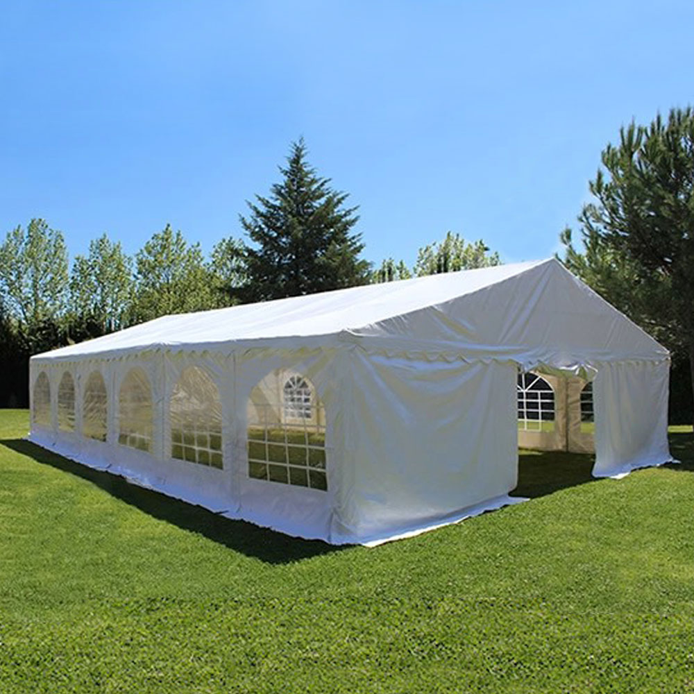 Cort profesional evenimente extra Ambrus 5x12 m alb peste 50 persoane