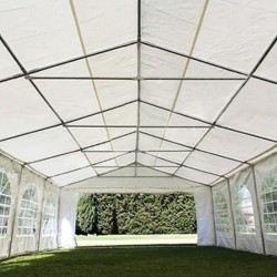 Cort profesional evenimente extra Ambrus 5x12 m alb peste 50 persoane-4