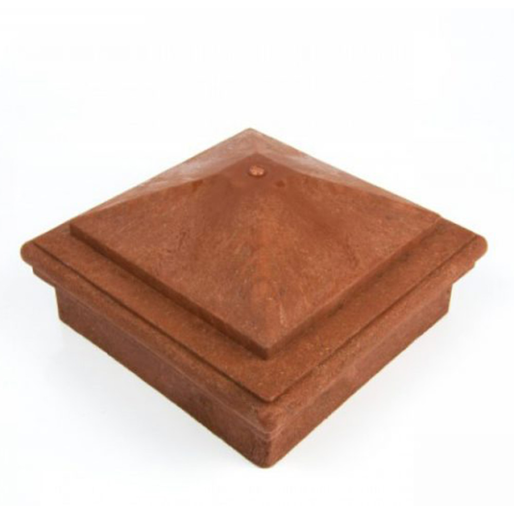 Capac stâlp HDPE Juan 9x9 cm Lucios Maro roșcat