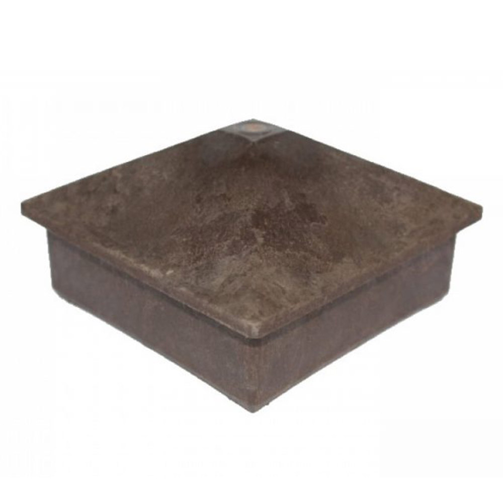 Capac stâlp piramidă HDPE Elixis 11 x 11 x 8 cm Lucios Maro închis