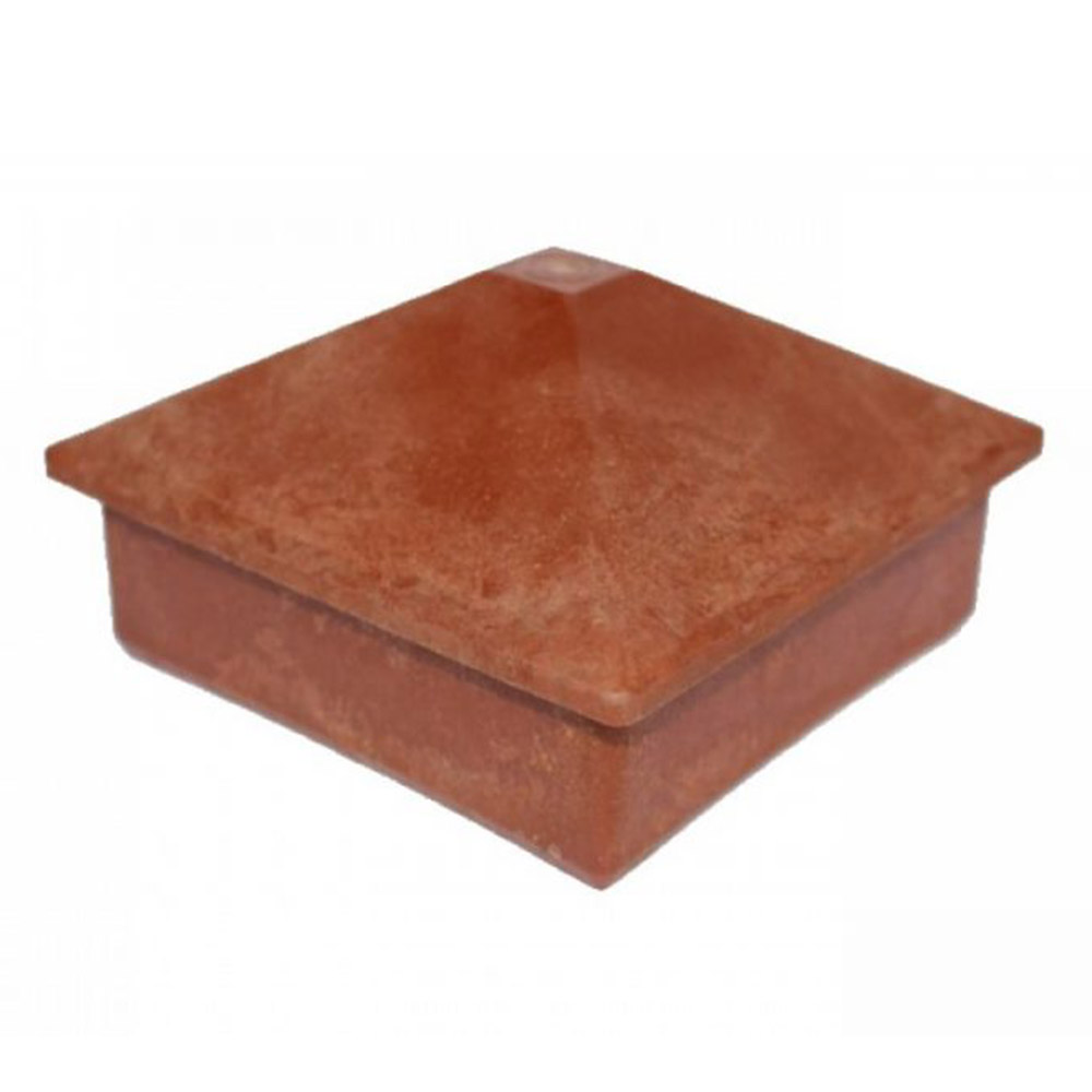 Capac stâlp piramidă HDPE Elixis 11 x 11 x 8 cm Lucios Maro roșcat