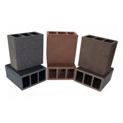 Traversă orizontală pentru gard WPC 10 x 5 x 200 cm Lucios / Neperiat, Gri-2