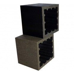 Stâlp gard WPC Noma 11 x 11 x 200 cm Lucios / Neperiat Gri-1