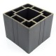 Stâlp gard WPC Drem 12 x 12 x 200 cm Lucios / Neperiat Gri