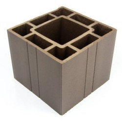 Stâlp gard WPC Drem 12 x 12 x 200 cm Lucios / Neperiat Gri-5