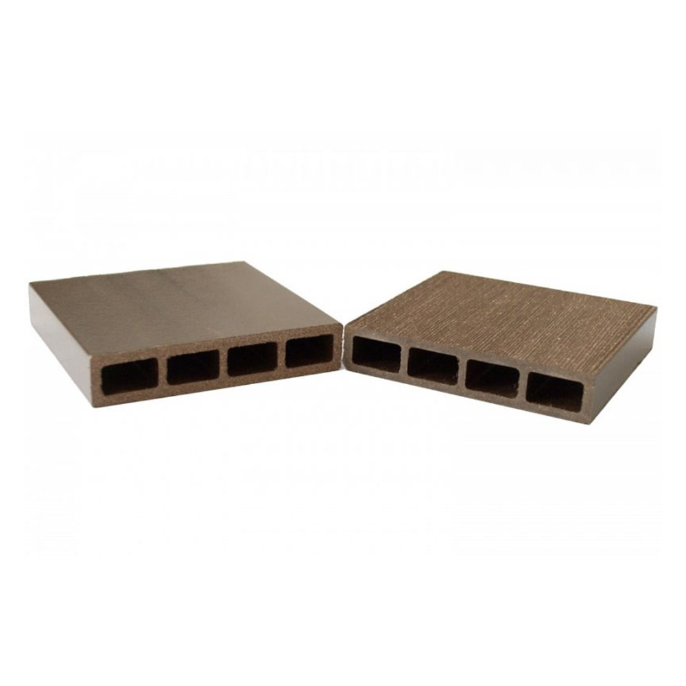 Șipcă gard 3D WPC Nula 10,2x2x200 cm Periat două fețe Maro închis
