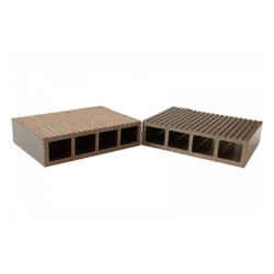 Șipcă gard WPC Tara cu rizuri 12 x 2,4 x 200 cm Mat, Maro închis-2