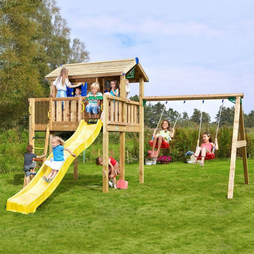 Loc de joacă Jungle Gym – Modul Playhouse + Platforma XL + Swing