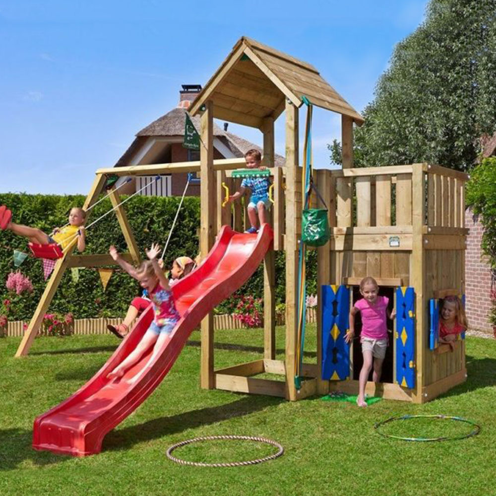 Loc de joacă Jungle Gym – Modul Mansion + Playhouse + Swing