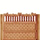 Gard beton Baroc 1 cu stâlpi simpli 1,5 m