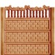 Gard beton Baroc 1 cu stâlpi simpli 2 m