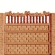 Gard beton Baroc 1 stâlpi cu model piatră 1,75 m