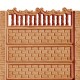 Gard beton Baroc 1 stâlpi cu model piatră 2 m