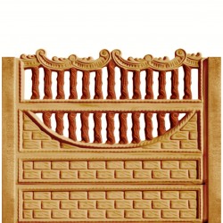 Gard beton Baroc 2 cu stâlpi simpli 1,75 m-1