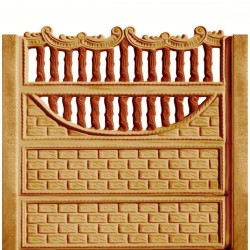 Gard beton Baroc 2 cu stâlpi simpli 2 m-1
