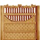 Gard beton Baroc 2 cu stâlpi simpli 2 m